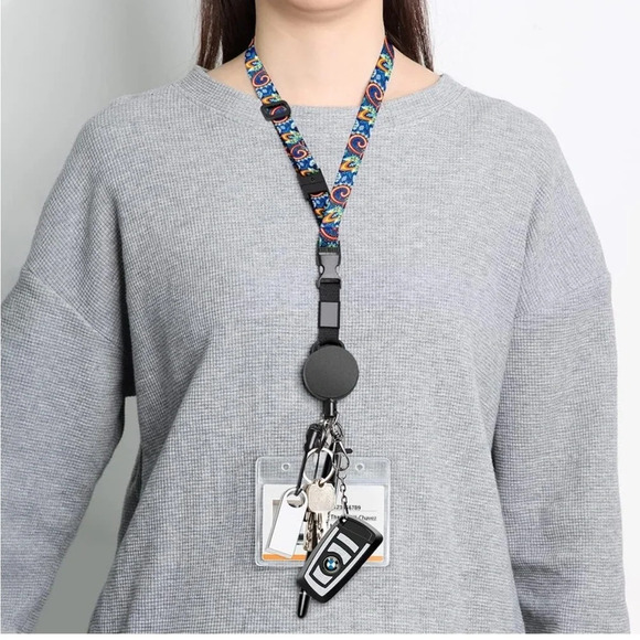 🆕 UpUGo Heavy Duty Retractable Neck and Wrist Lanyard Set - Picture 1 of 8